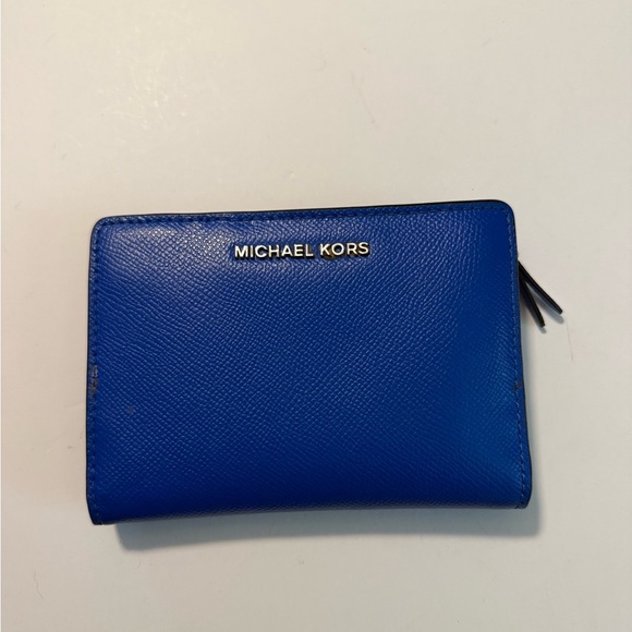 Michael Kors Royal Blue Leather Wallet - Picture 1 of 8